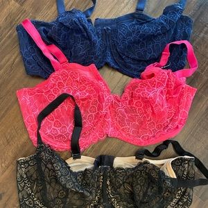 Sexy sheer lace cup shelf bras 42DD Torrid